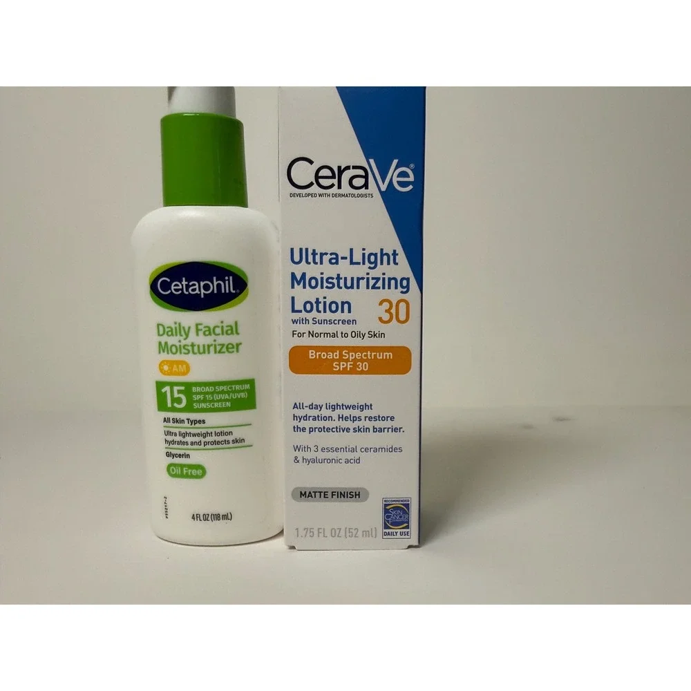 Cetaphil SPF 15 CeraVe‎ Ultra-Light Sunscreen SPF 30 Moisturizer Bundle  Set